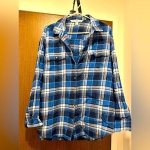 Old Navy Boyfriend flannel shirt , size xl